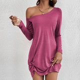 Women Dress Autumn and Winter Long Sleeve Loose Casual Dress