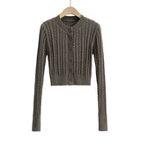 Women Sweater Knitwear Retro Short Knitwear Spring and Autumn Sweater Cardigan