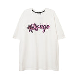 Men T Shirt Summer Cross Print Couple Short Sleeve T-shirt
