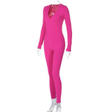 Women Jumpsuit Spring Sports Long Sleeve Jumpsuit