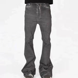 MIJKO Men Vintage Pants MIJKO Washed Slim Fit Old Micro-Flared Jeans