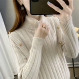 Women Knitwear Autumn and Winter Turtleneck Knitwear Loose Sweater