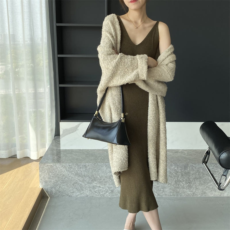 Women Cardigan Sweater Autumn and Winter Loose Sweater 3tk976