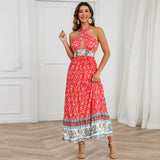Women Date Dress Sexy Retro Floral Dress