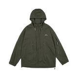 Unisex Jacket Mechanical Style Shell Jacket Workwear with Pocket Hooded Jacket