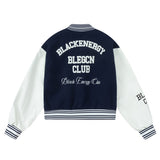Unisex Jacket Autumn Leather Sleeve Brushed Baseball Uniform