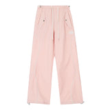 Women Pants Casual Sports Pants Loose Straight-Leg Wide-Leg Pants