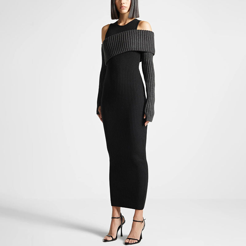 Women Dresses Spring Slim-Fitting Dress Knitted Dress (Qymy0409)