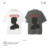 American vintage street T-shirt pure cotton retro men's and women's summer loose