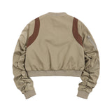 Women Jacket Casual Autumn Pleating Long Sleeve Jacket