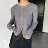 Women Cardigan Sweater Spring Sweater Cardigan Long Sleeve Button Sweater Q720