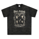 Mens Vintage Rock Band T-Shirt Short Sleeve T-Shirt, Vintage Washed, Old BLACK SABBATH