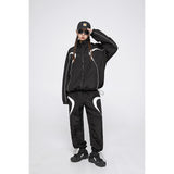 Unisex Jacket Vintage Stand Collar Jacket for Men and Women Couple Casual Loose Jacket