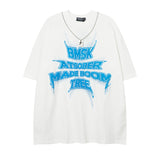 Men T Shirt Letter Necklace Short Sleeve T-shirt