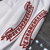 Chh Chrome Hearts Hoodie Cross Red Character Embroidered Casual Hooded Sweater
