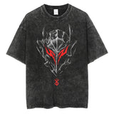 Men Streetwear Vintage Black Tshirt Harajuku Japanese Anime