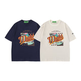 Men T Shirt Couple Short Sleeve T-shirt American Style Hip Hop Vintage Retro Half Sleeve Tee Men and Women