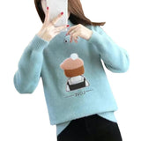 Women Knitwear Autumn and Winter round Neck Knitwear Loose Sweater