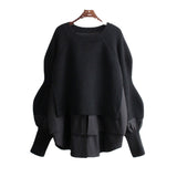 Women Knitted Pullover Spring and Autumn Sweater Knitted Top
