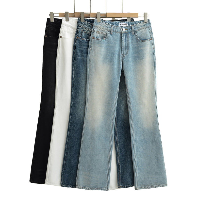Women Pants Summer Horn Mopping Denim Trousers