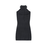 Women Dresses Solid Color Turtleneck Knitting Dress