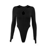 Women Jumpsuit Summer Hollow Sexy Slim Fit Long Sleeve Jumpsuit