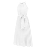 Women Date Dress Sexy Slim-Fit Pleated Dress Summer Dress