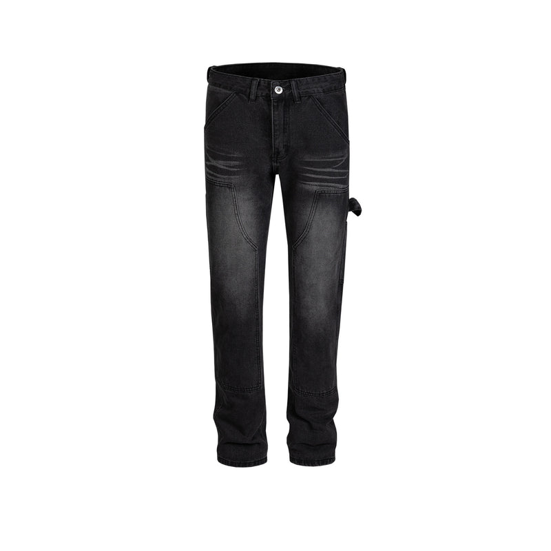 MIJKO Men's Vintage Pants MIJKO Men's Women's Urban Washed Old Trousers Jeans Trend