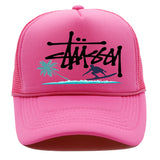 Stussy Hat Printed Truck Mesh Cap Outdoor Surfing Casual Sun Hat