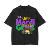 Mardi Gras Carnival Washed Old Vintage Short Sleeve T-Shirt
