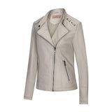 Red Leather Jacket Autumn and Winter Wear PU Leather Jacket Leather Coat