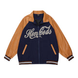 Men Jacket Coat Baseball Uniform Men's Loose Letter Embroidery Coat Zipper Jacket