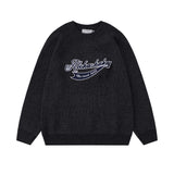 Unisex Sweater Autumn Affixed Cloth Embroidered