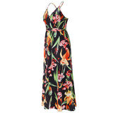 Women Date Dress Spring and Summer Sexy Floral Strap Beach Dress
