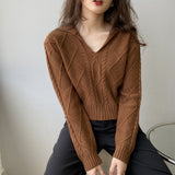 Women Winter Knitted Sweater Loose Autumn Sweater 8t8186
