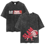 SLAM DUNK washed old cotton t-shirt printed short-sleeved undershirt