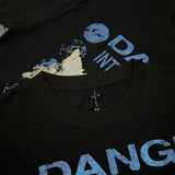 Mens T-shirts Travis Scott Cactus Jack X Fragment Design Letter Pattern Short Sleeves