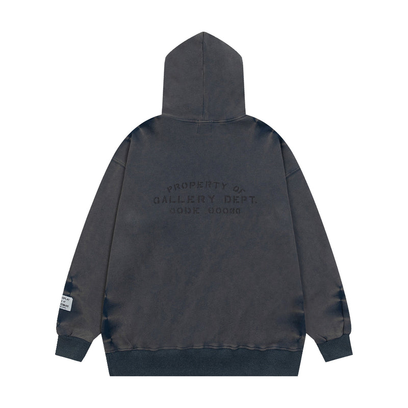 Gallery Dept Hoodie Loose Casual Distressed Hoodie