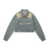 Women Jacket Denim Jacket Loose-Fitting Denim Clothes Jacket