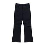 Men Sweatpants Bootleg Pants Loose Casual Wide-Leg Trousers