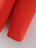 Women's Suits Autumn and Winter Long Sleeve Buckle-Free Blazer Collar Coat Women's Cardigan