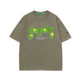 Men T Shirt Gothic Alphabet Graffiti Print Short Sleeve T-shirt