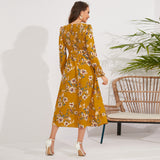 Women Date Dress Autumn and Winter round Neck Dress