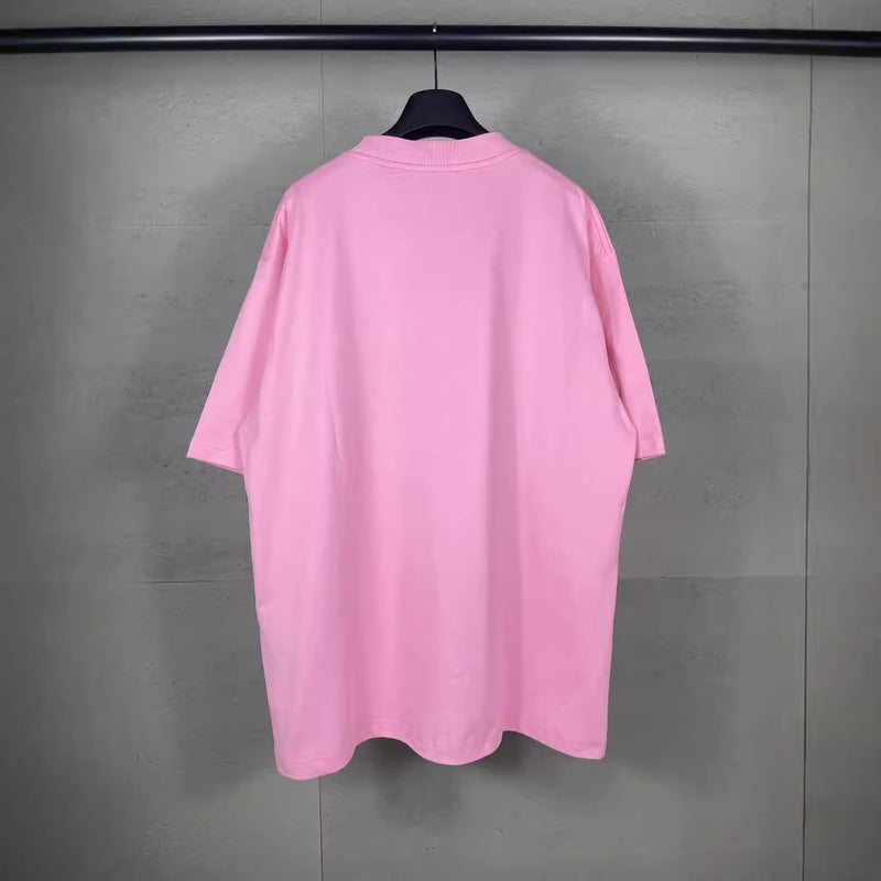 Men T-shirts Balen Paris. Stress Diamond Loose Casual Short Sleeves