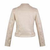 Women Jacket Autumn and Winter Suede Lapel Motorcycle Jacket