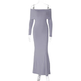 Women Dresses Long Sleeve Narrow Dress