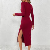 Women Dress Sexy Cutout Slit Sheath Skirt