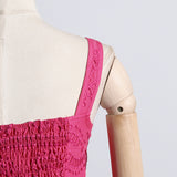 Women Dresses Summer Strap Lace Embroidery Hollow Dress (Qymy0409)