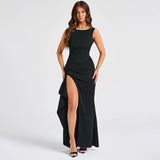 Women Dresses Summer Slim Fit Long Dress Sexy Backless Dress
