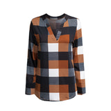 Beth Dutton Wardrobe Spring Plaid Shirt Loose Pullover Long Sleeve Top